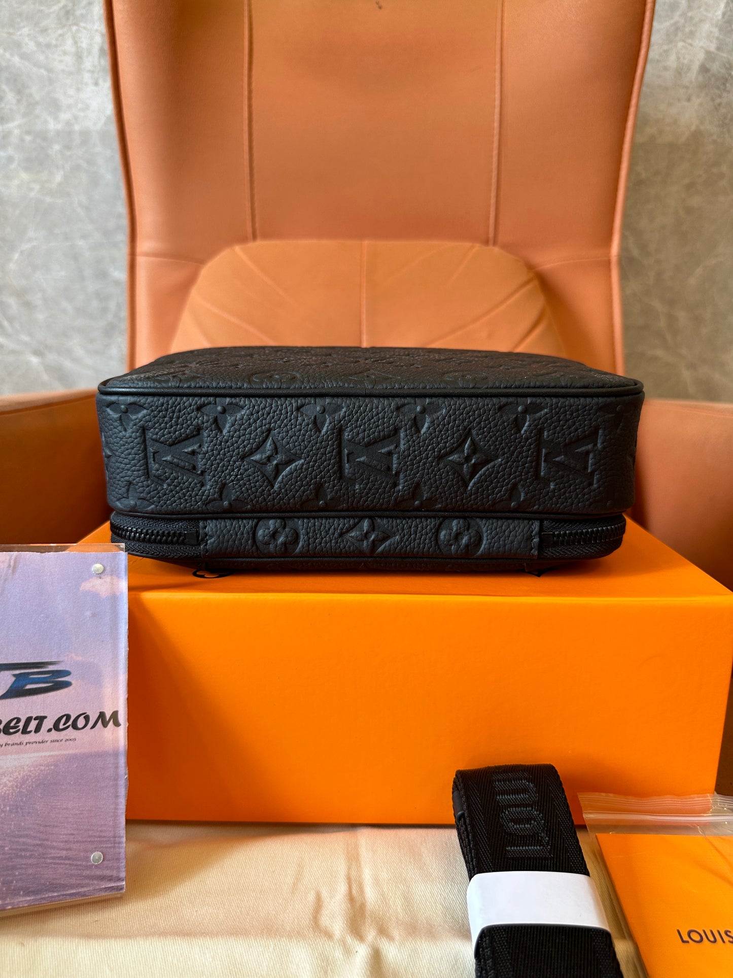 Louis Vuitton Alpha Messenger Bag Monogram Shadow Black M45895