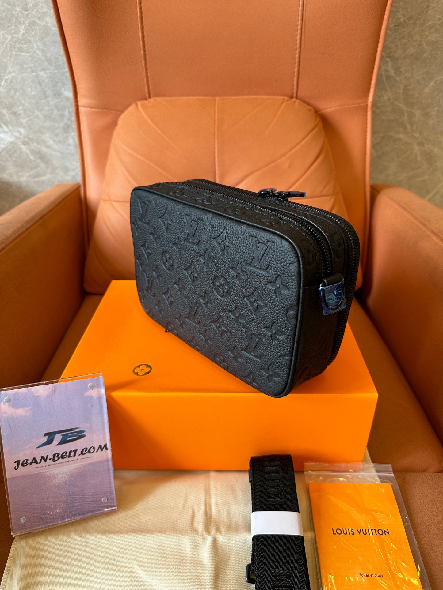 Louis Vuitton Alpha Messenger Bag Monogram Shadow Black M45895