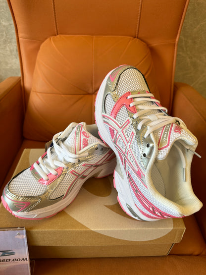 Asics GEL-1130 White Pink Silver Running Sneakers