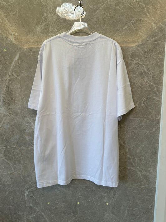 T-shirt Rhude Branca com Logótipo de Bolinhas Vermelhas