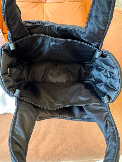 Prada Nylon Mini Padded Tote Bag with Logo Plaque