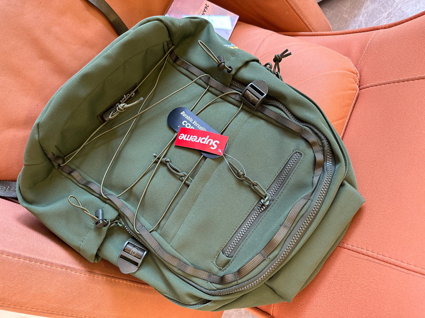 Supreme x Cordura Olive Green Backpack