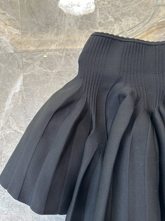Sandro Knit Pleated Mini Skirt