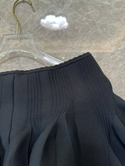 Sandro Knit Pleated Mini Skirt