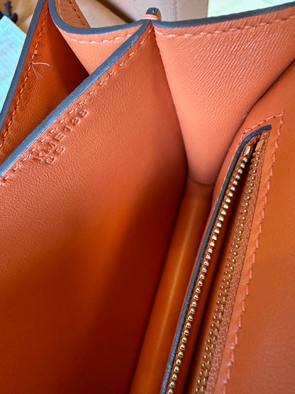 [Half Handmade]Hermès Constance Bag in Orange Epsom Leather with Gold Hardware