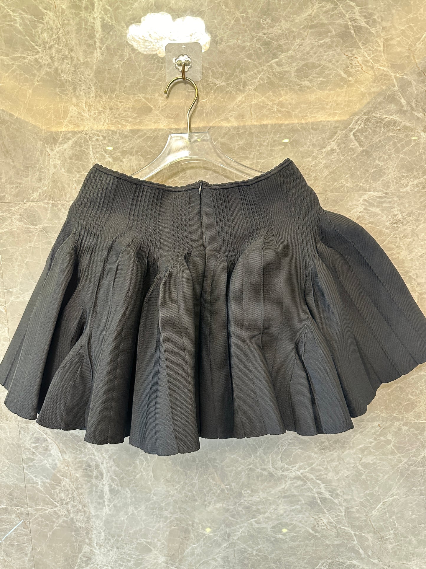 Sandro Knit Pleated Mini Skirt