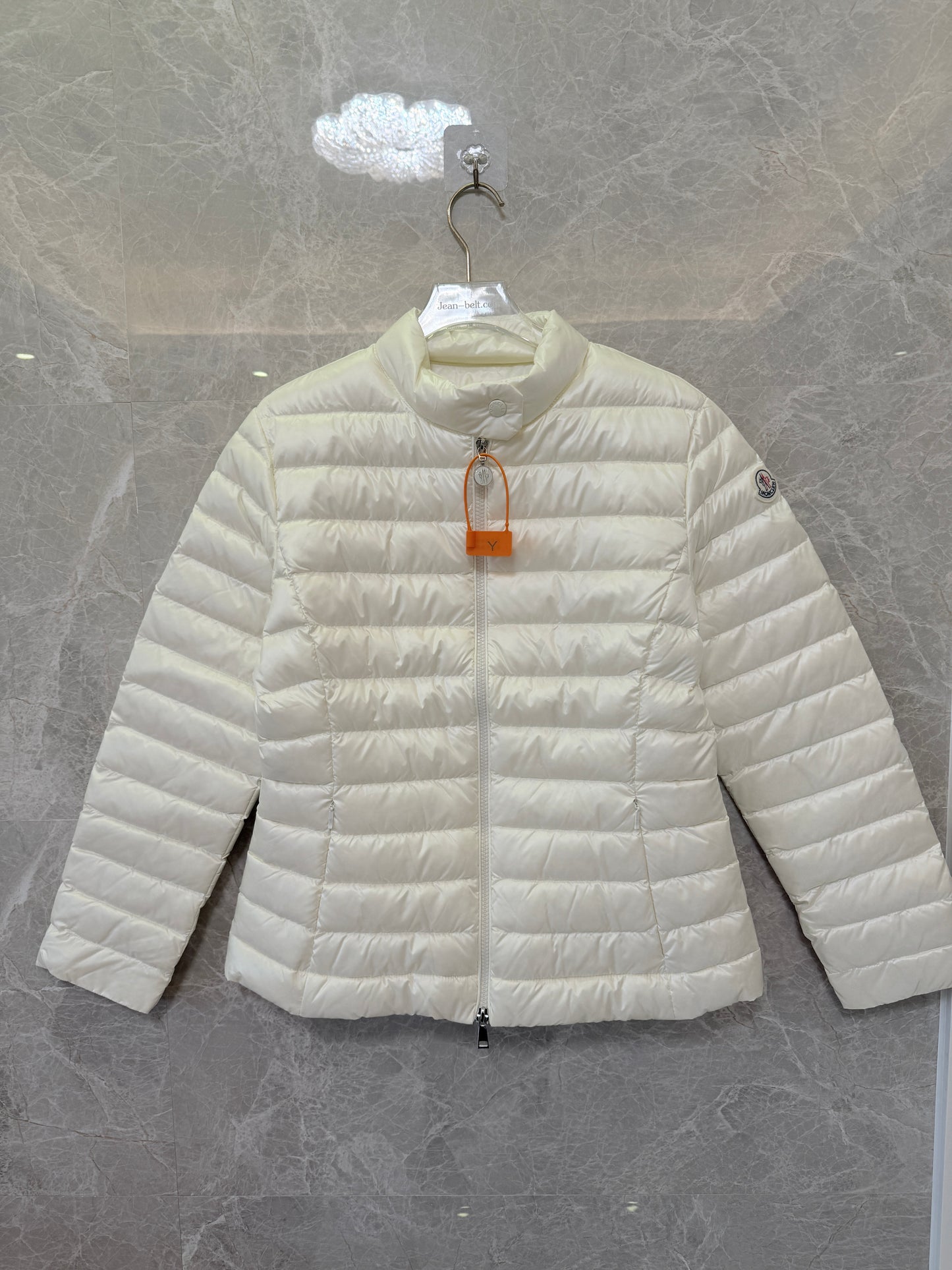 Moncler Lightweight Down Jacket White Stand Collar Puffer Jacket