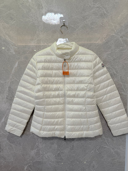 Moncler Lightweight Down Jacket White Stand Collar Puffer Jacket