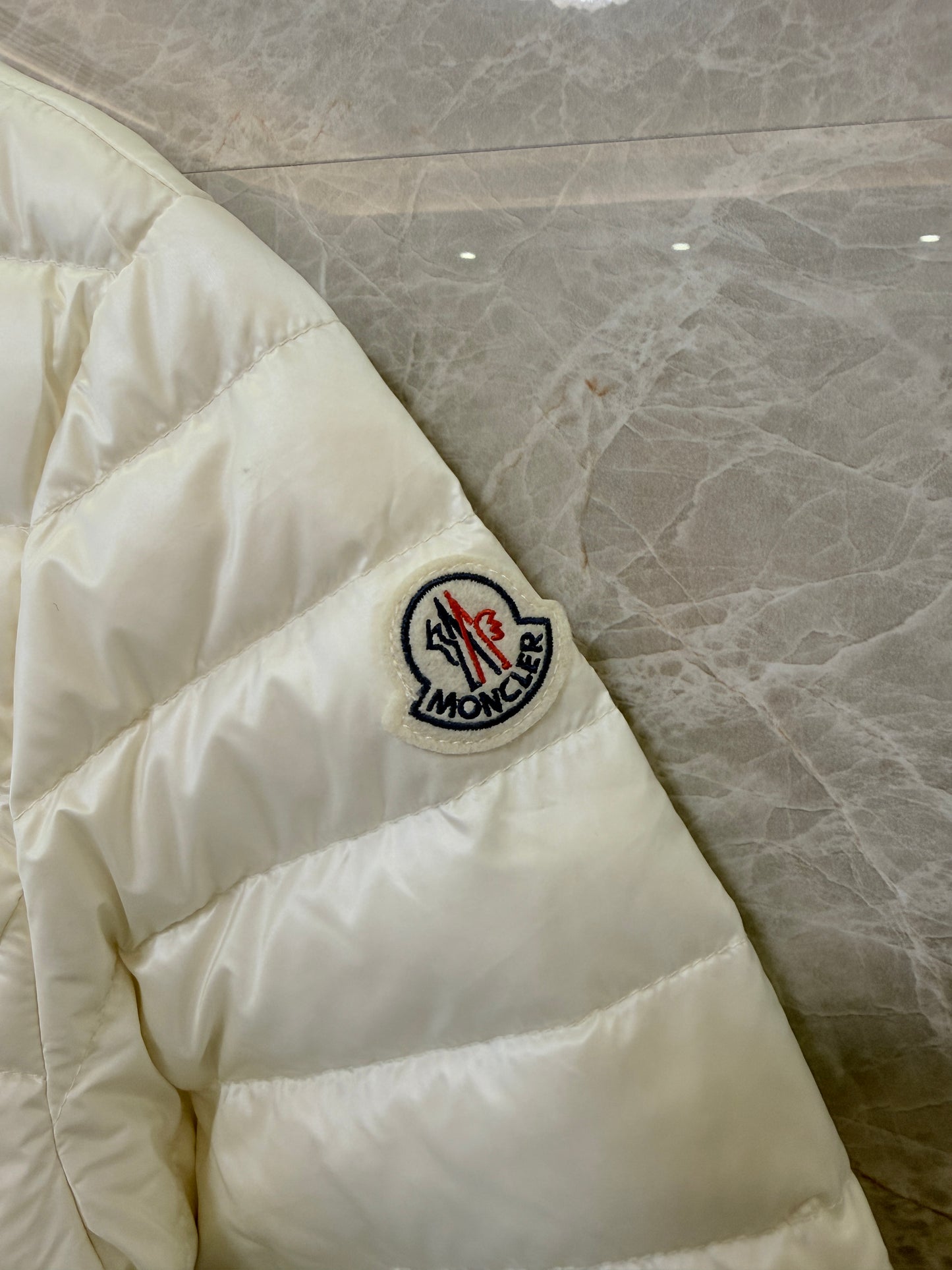 Moncler Lightweight Down Jacket White Stand Collar Puffer Jacket
