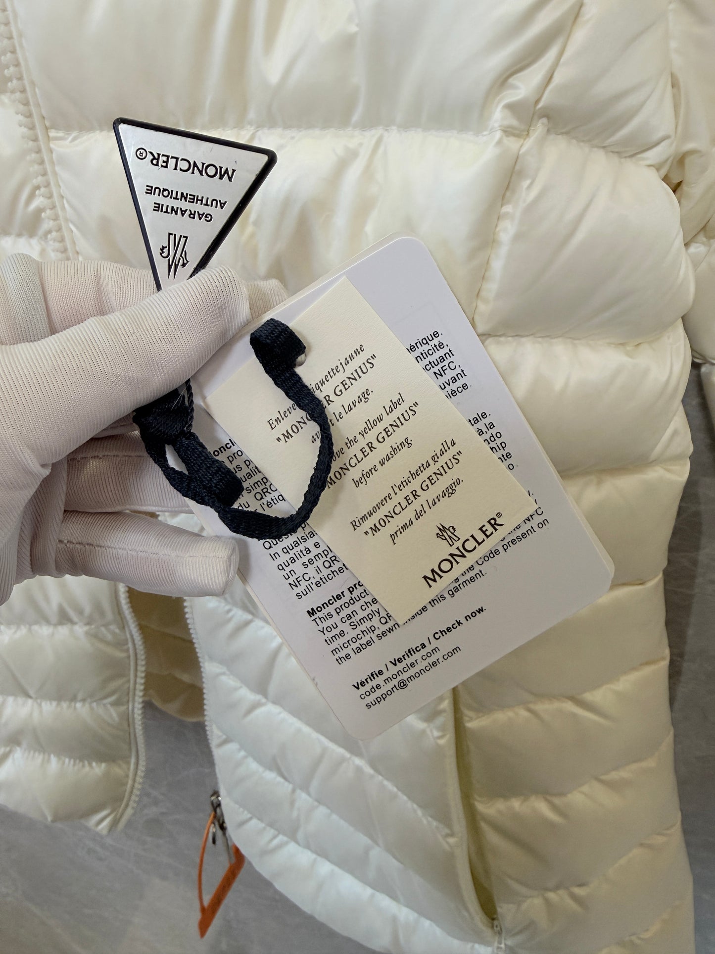 Moncler Lightweight Down Jacket White Stand Collar Puffer Jacket