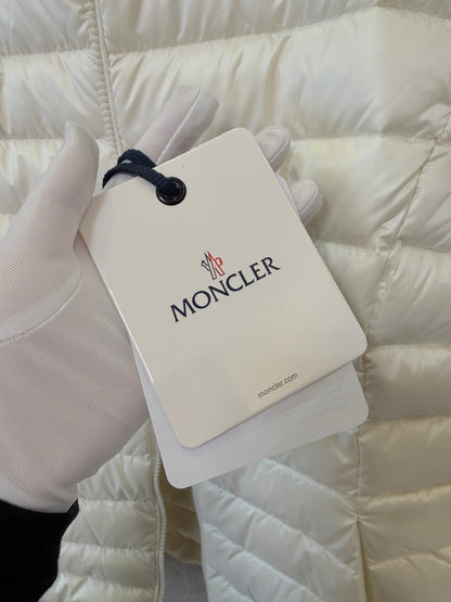 Moncler Lightweight Down Jacket White Stand Collar Puffer Jacket
