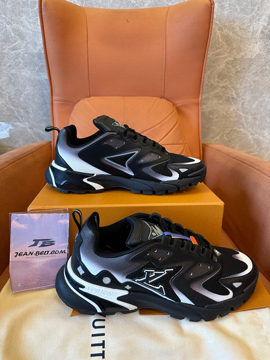 Louis Vuitton LV Runner Tatic Sneakers – Black & White Gradient Mesh