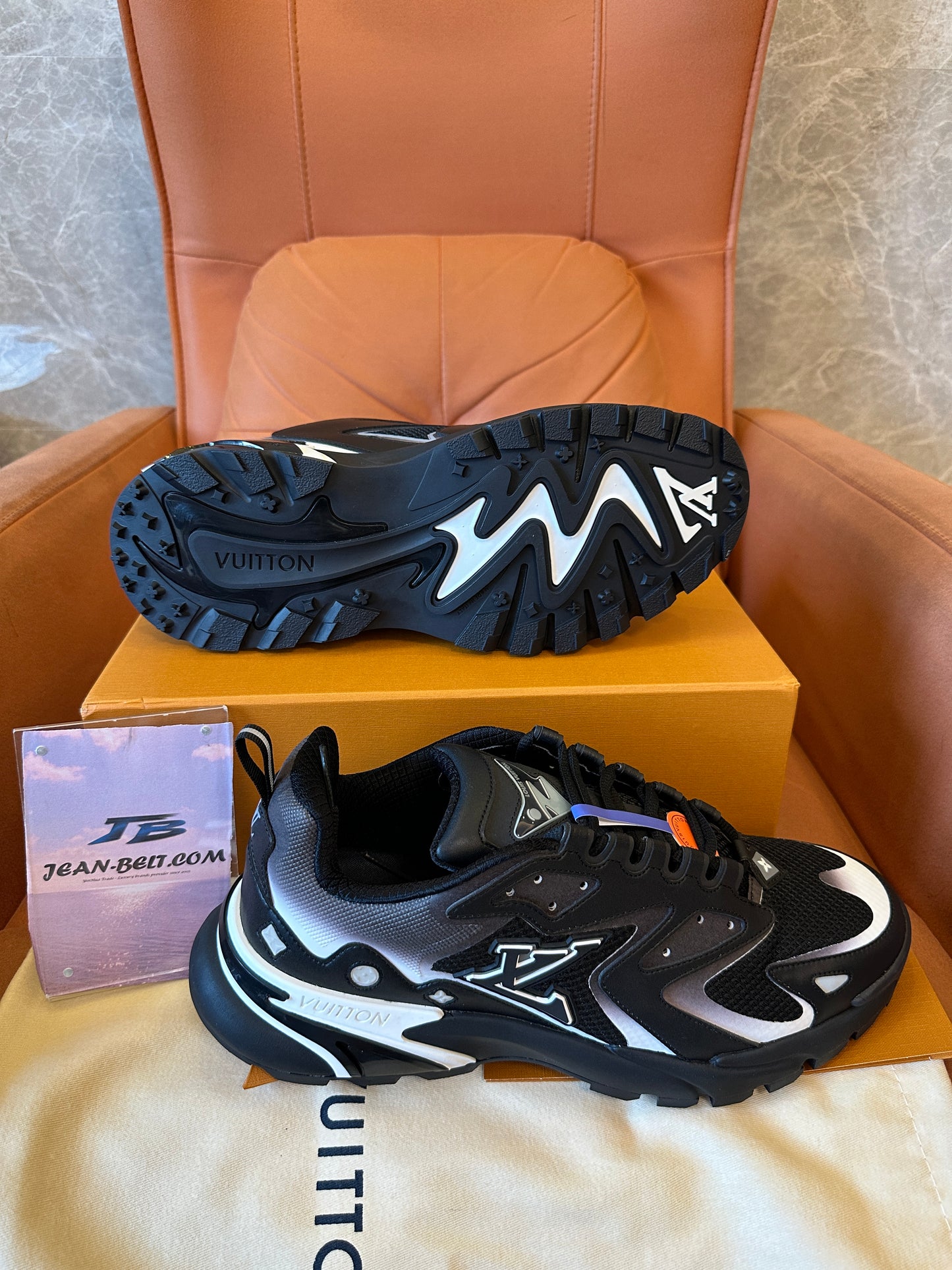 Louis Vuitton LV Runner Tatic Sneakers – Black & White Gradient Mesh