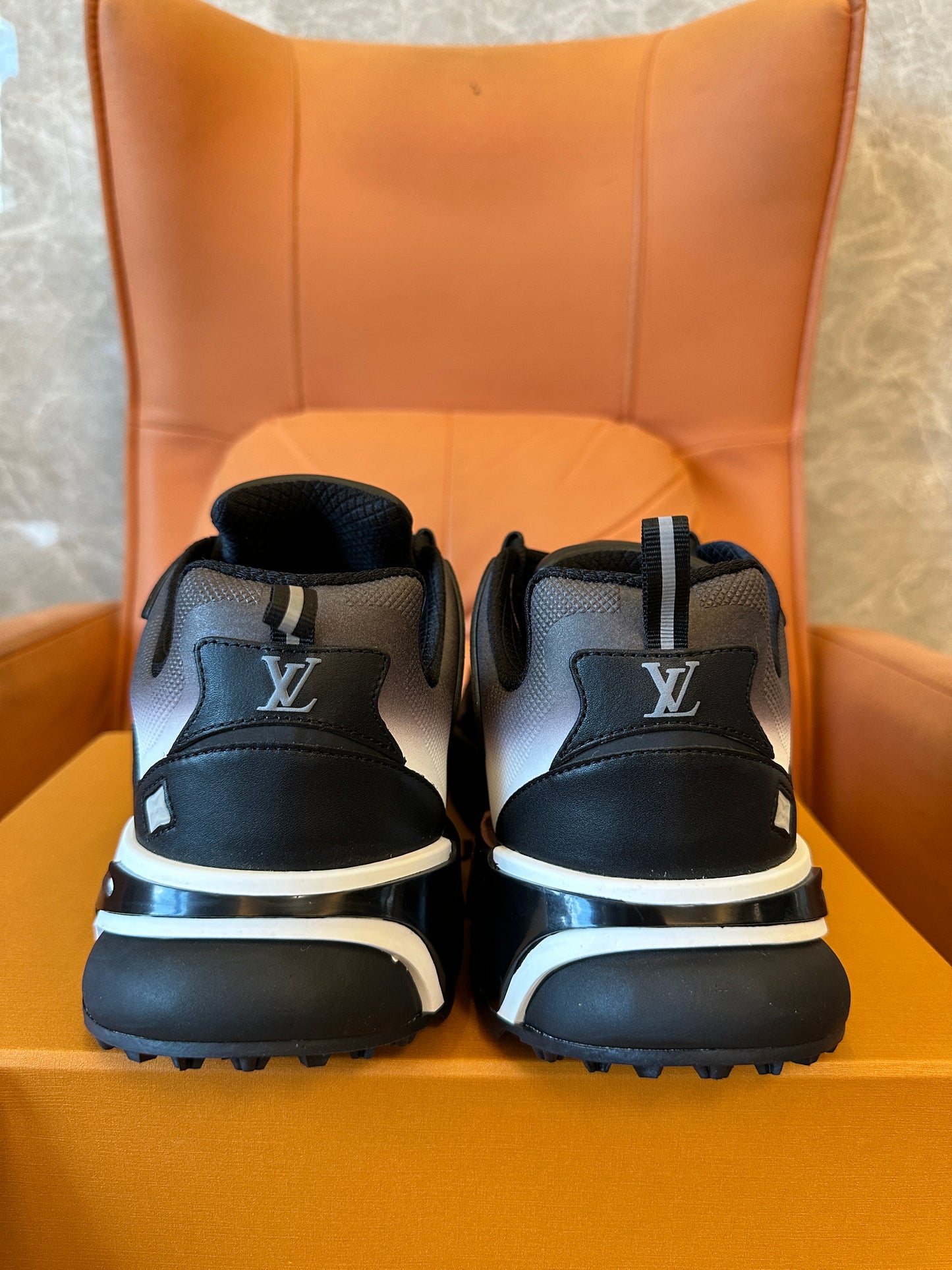 Louis Vuitton LV Runner Tatic Sneakers – Black & White Gradient Mesh