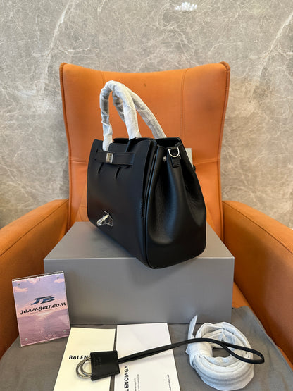 Balenciaga Bel Air Large Leather Tote Bag Black