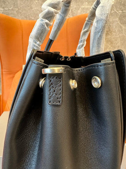 Balenciaga Bel Air Large Leather Tote Bag Black