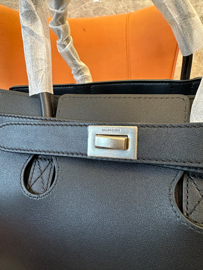 Balenciaga Bel Air Large Leather Tote Bag Black