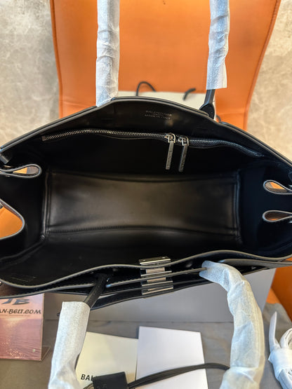 Balenciaga Bel Air Large Leather Tote Bag Black