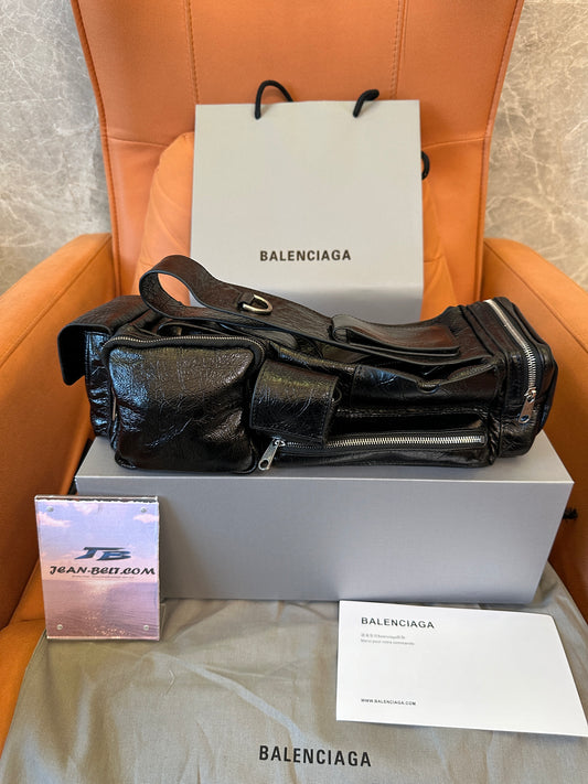 Balenciaga Le Cagole Black Leather Shoulder Bag