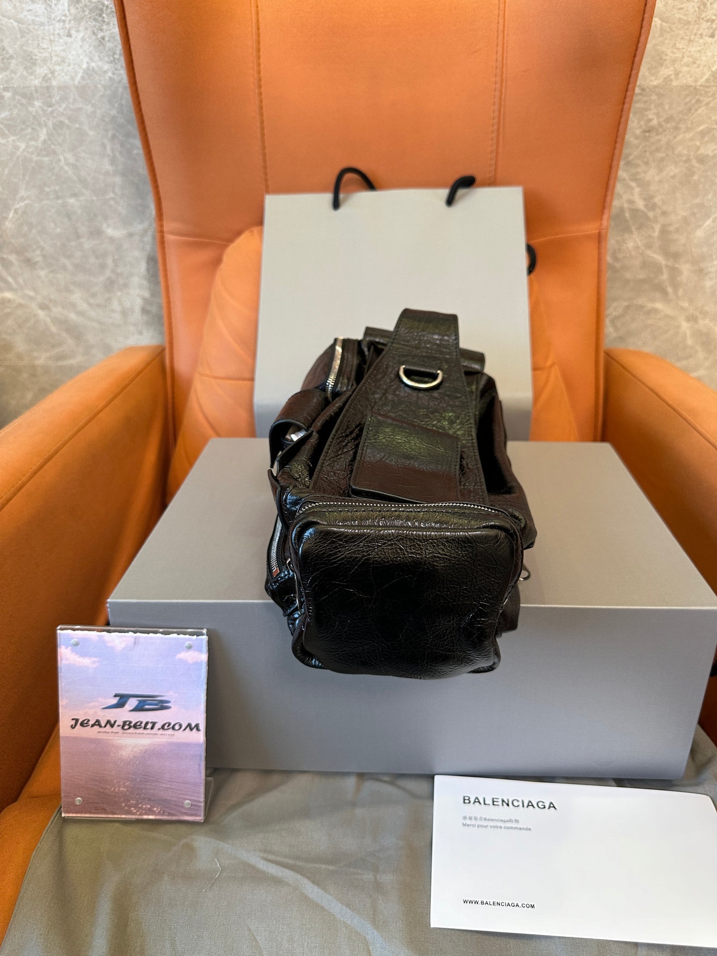 Balenciaga Le Cagole Black Leather Shoulder Bag
