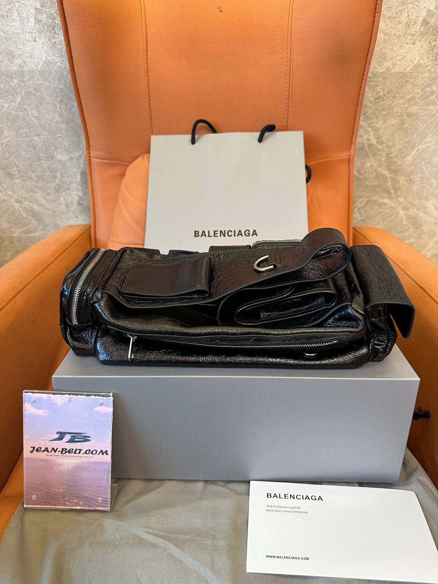 Balenciaga Le Cagole Black Leather Shoulder Bag