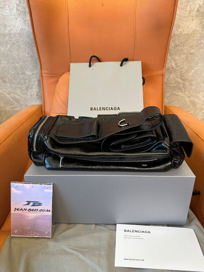 Balenciaga Le Cagole Black Leather Shoulder Bag