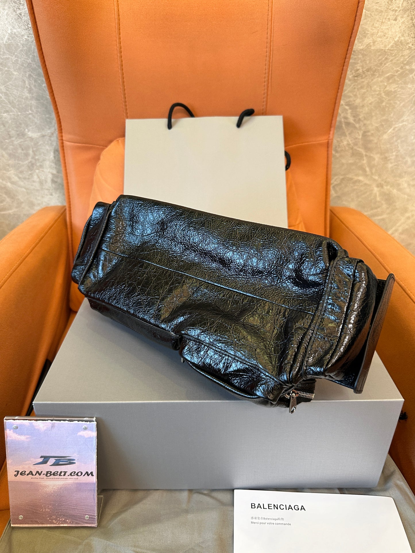 Balenciaga Le Cagole Black Leather Shoulder Bag