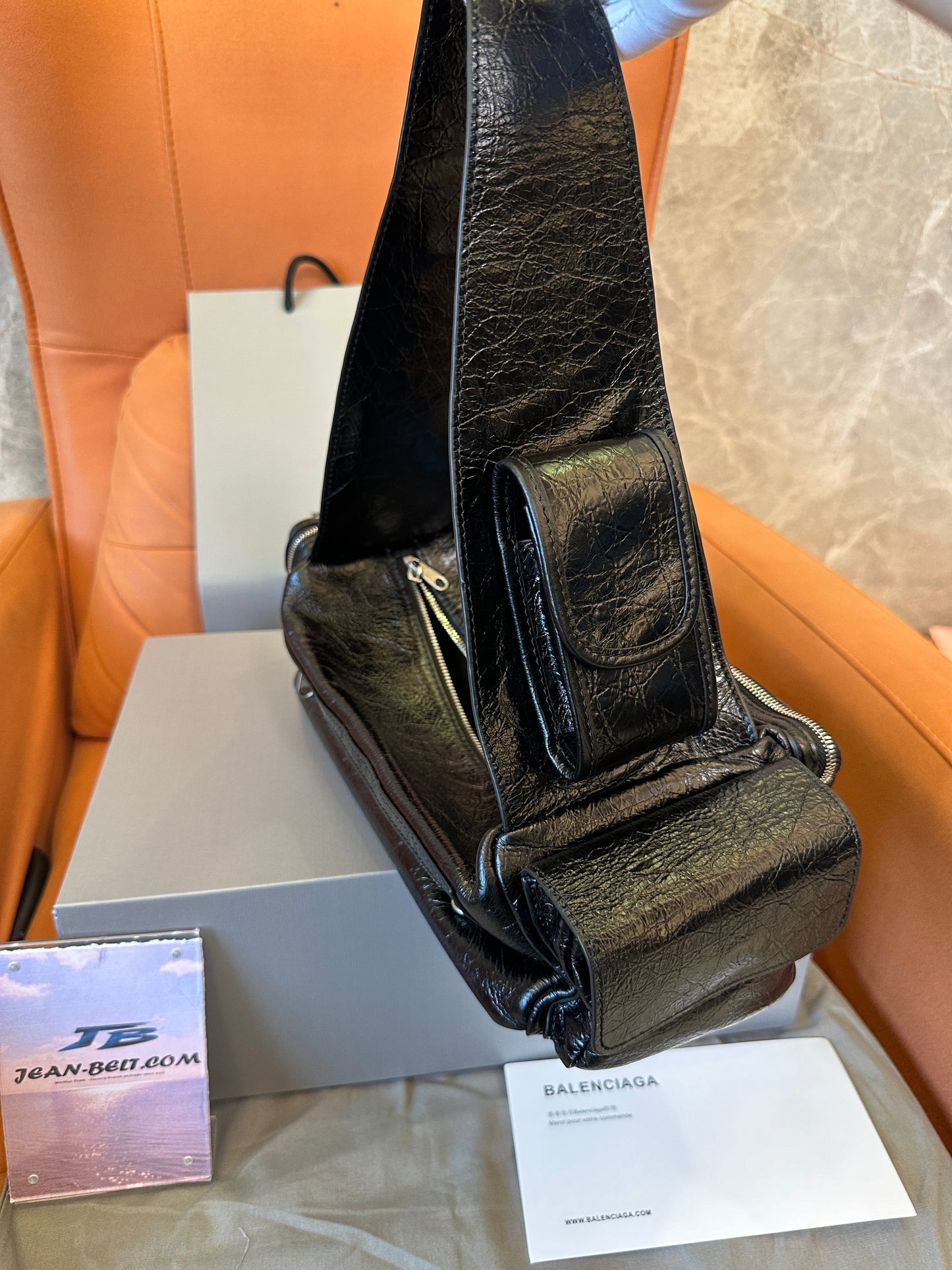 Balenciaga Le Cagole Black Leather Shoulder Bag