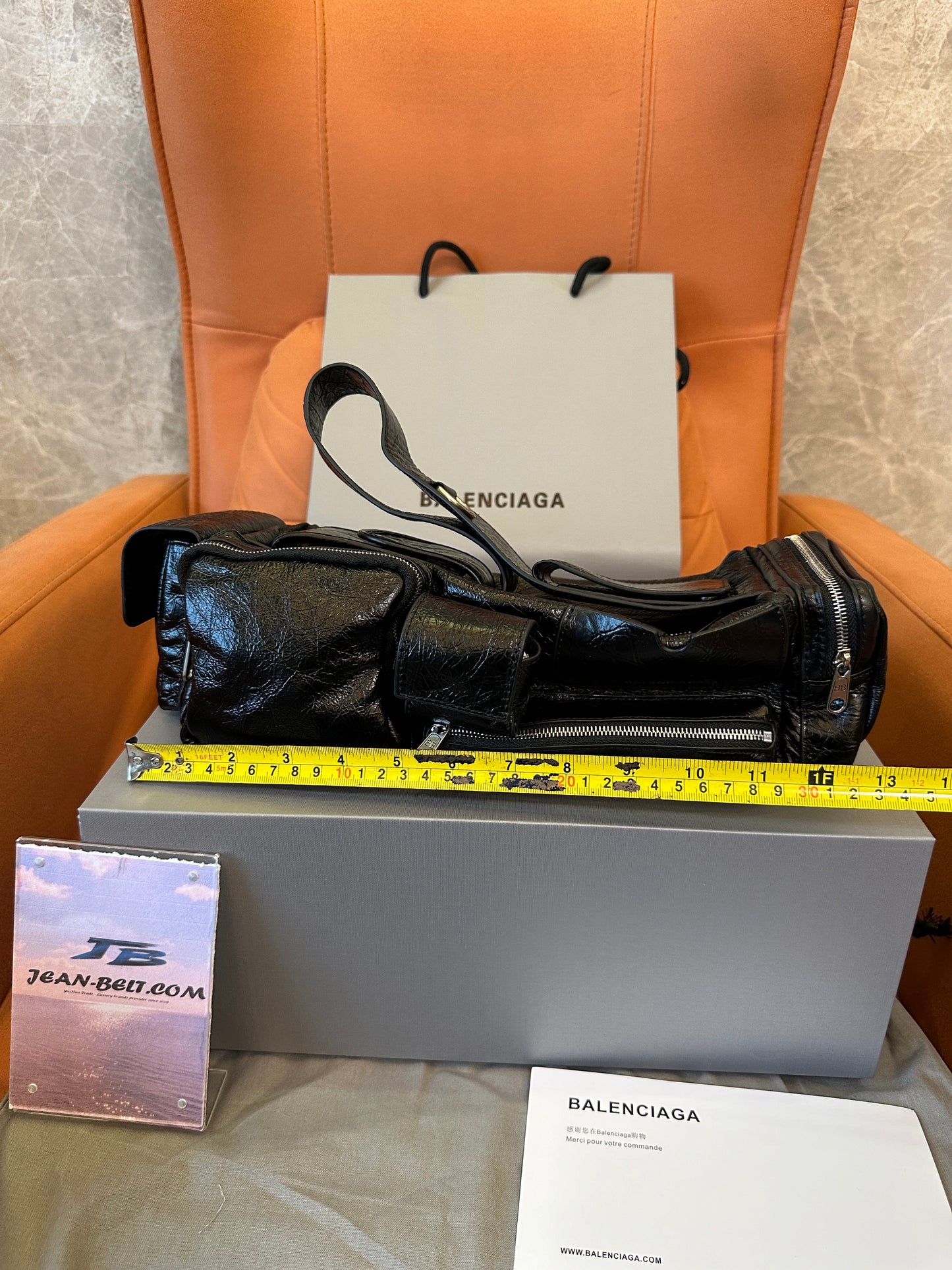 Balenciaga Le Cagole Black Leather Shoulder Bag