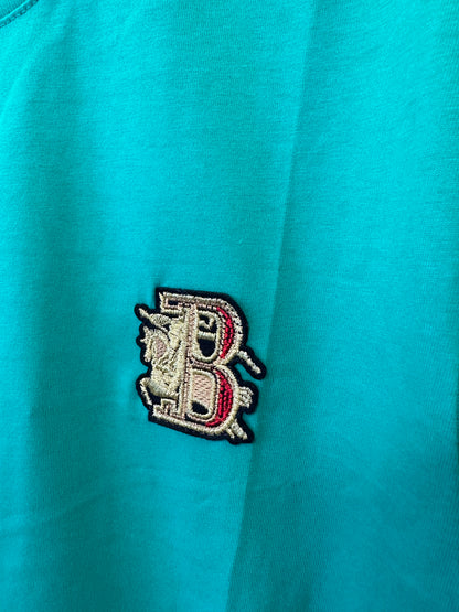 Burberry Green Cotton T-shirt with Embroidered B Logo