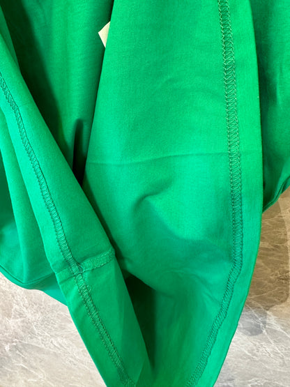 Burberry Green Cotton T-shirt with Embroidered B Logo