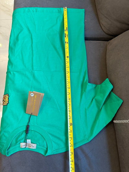 Burberry Green Cotton T-shirt with Embroidered B Logo