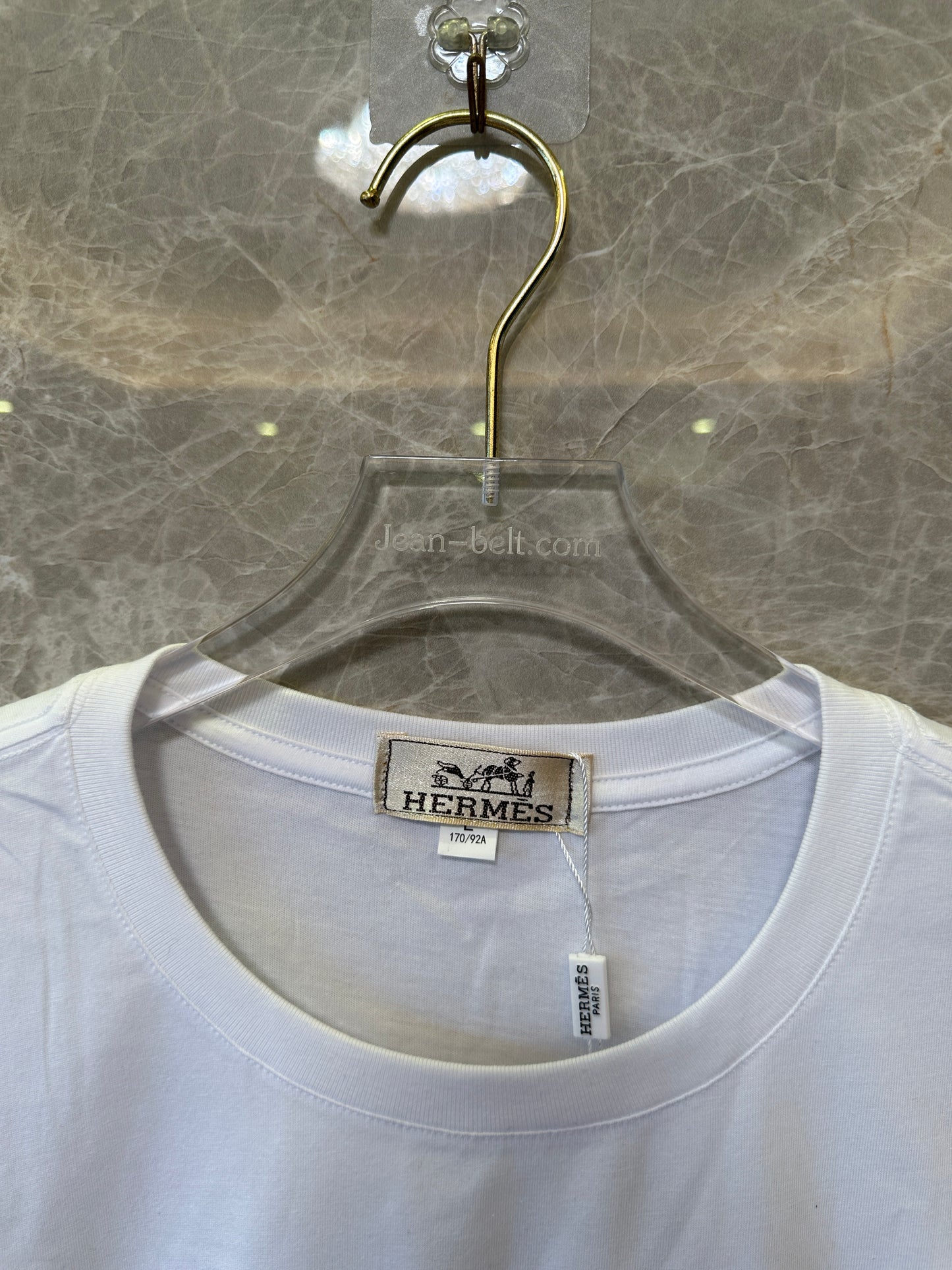 Hermès White Cotton T-shirt with Embroidered H Logo