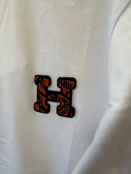 Hermès White Cotton T-shirt with Embroidered H Logo