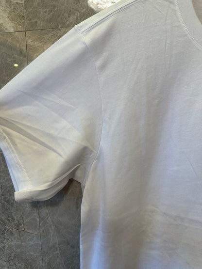 Hermès White Cotton T-shirt with Embroidered H Logo