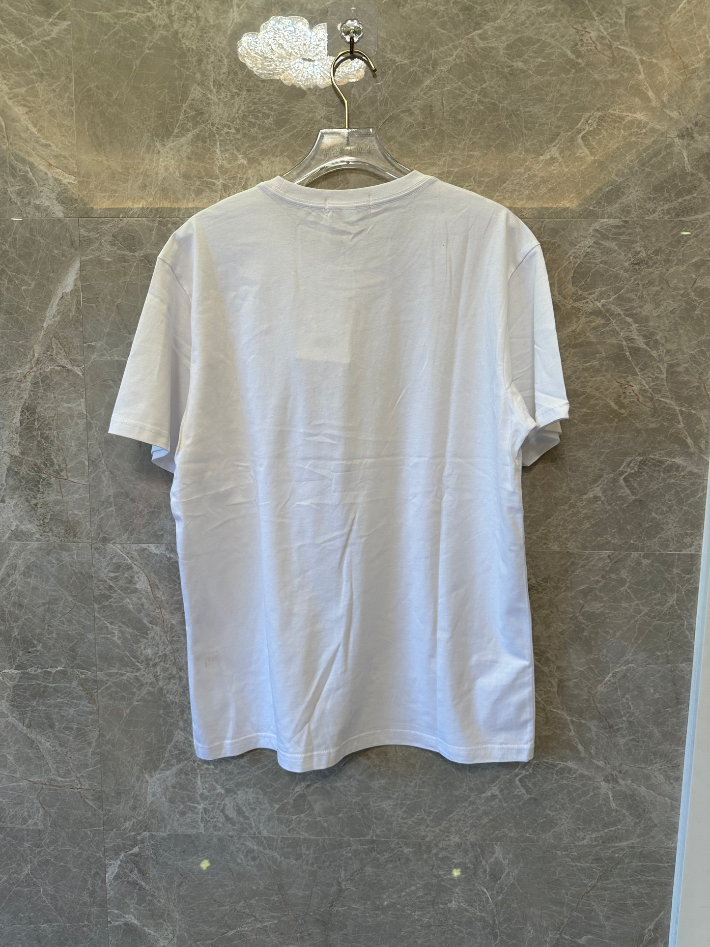 Hermès White Cotton T-shirt with Embroidered H Logo