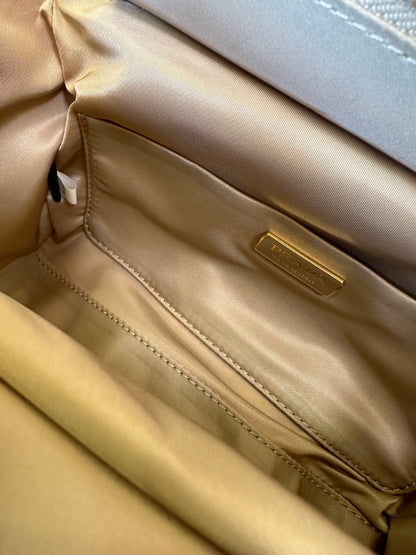 Prada Re-Nylon Cargo Shoulder Bag Sand Beige