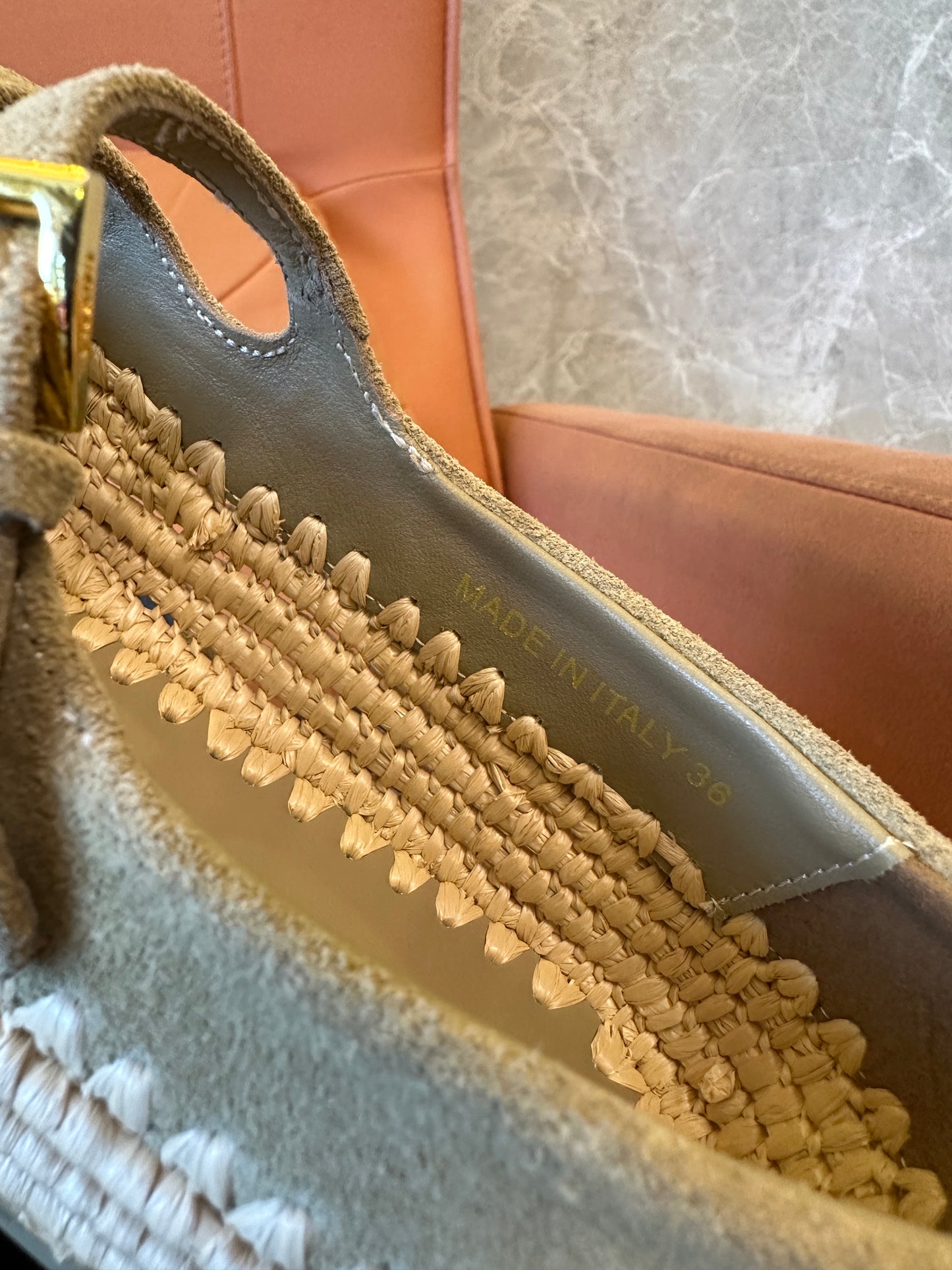 Prada Suede Double-Strap Espadrille Mary Jane Flats