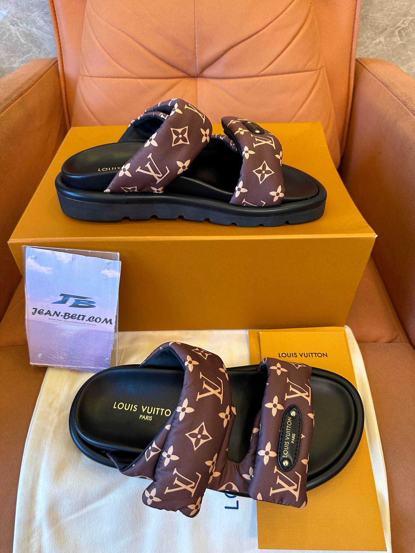 Louis Vuitton Monogram Puffer Sandals – Brown Nylon