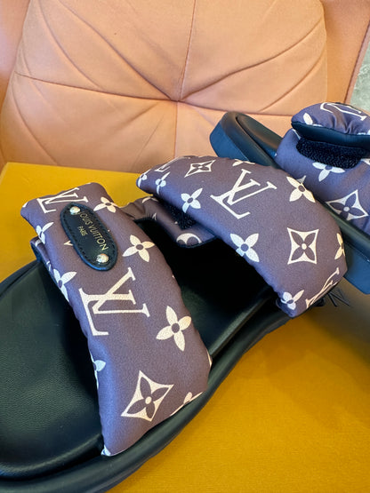 Louis Vuitton Monogram Puffer Sandals – Brown Nylon