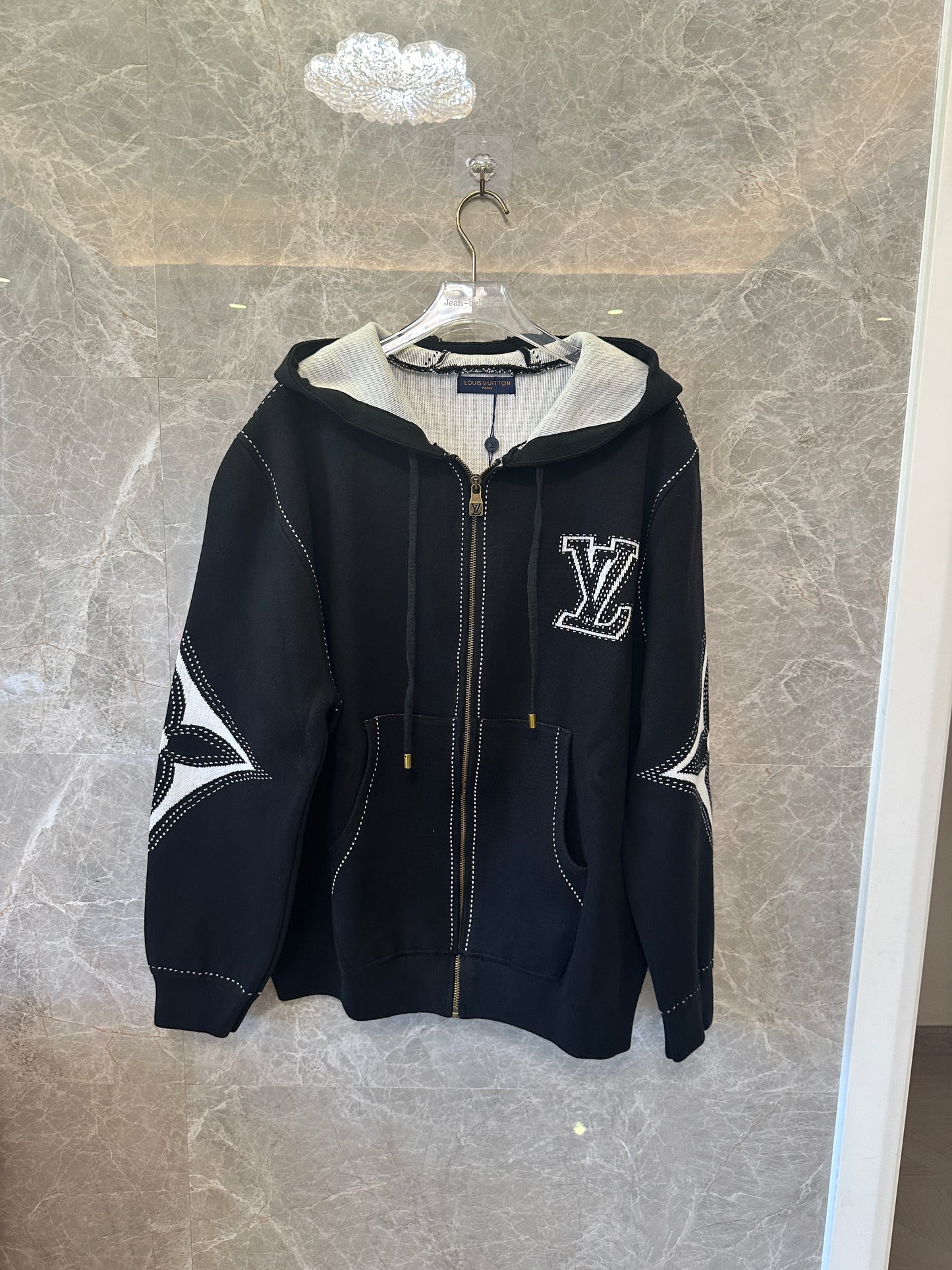 Louis Vuitton LV Monogram Sleeve Zip Hoodie