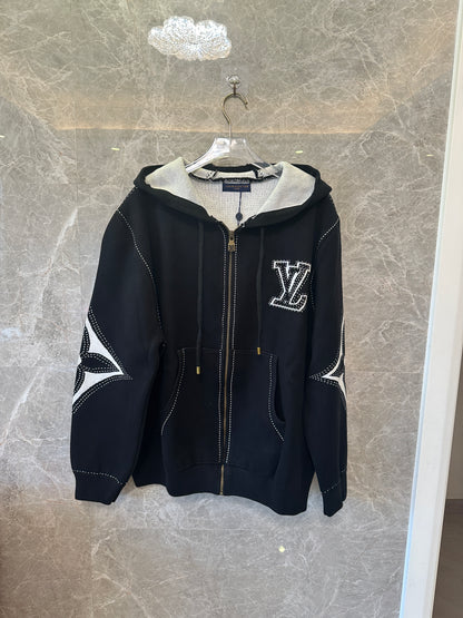 Louis Vuitton LV Monogram Sleeve Zip Hoodie