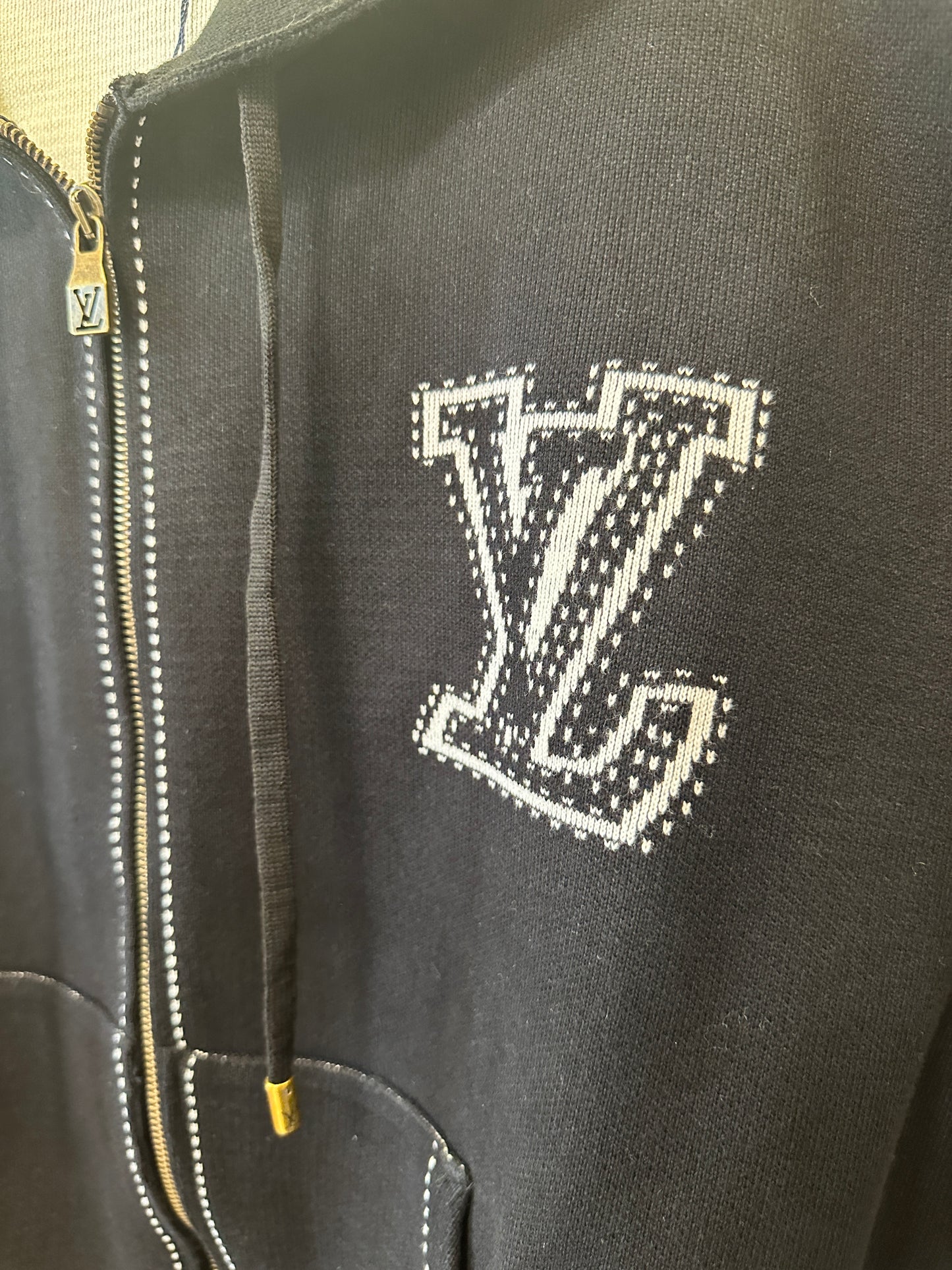 Louis Vuitton LV Monogram Sleeve Zip Hoodie