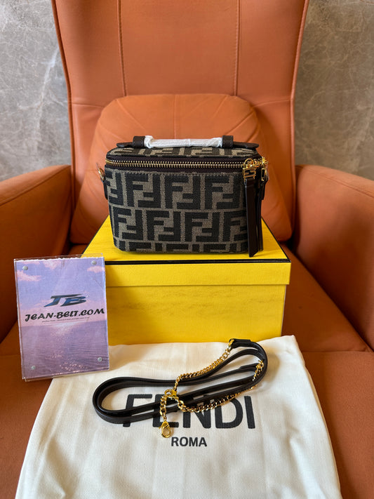Fendi FF Jacquard Mini Vanity Crossbody Bag