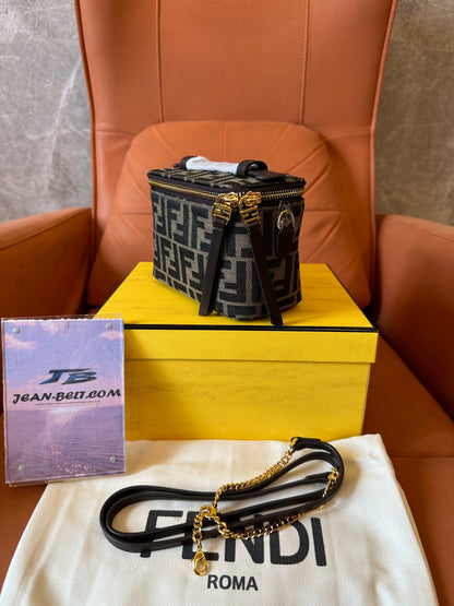 Fendi FF Jacquard Mini Vanity Crossbody Bag