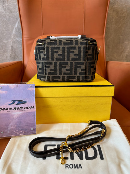 Fendi FF Jacquard Mini Vanity Crossbody Bag