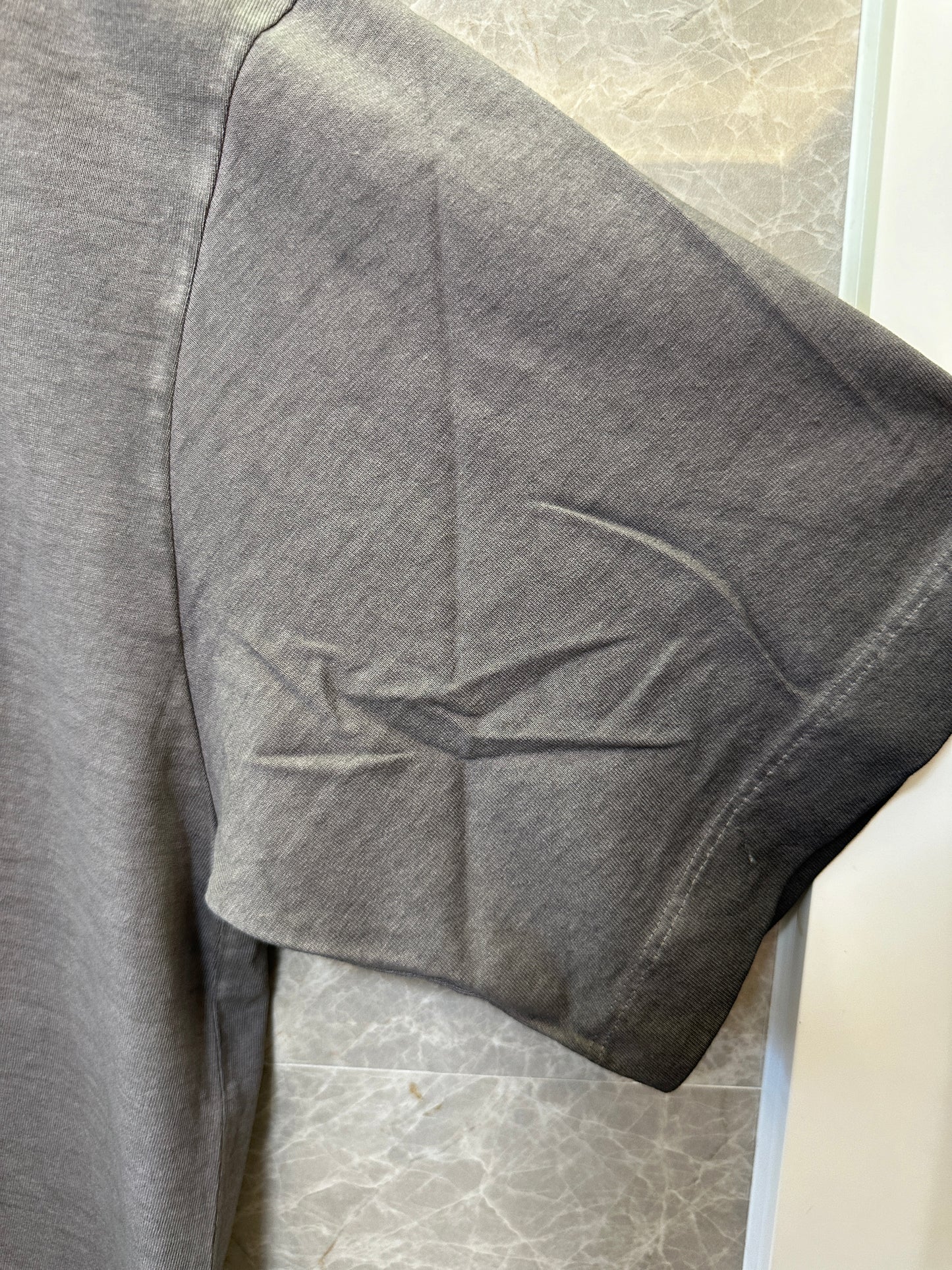 Acne Studios Distressed Logo T-shirt in Faded Black