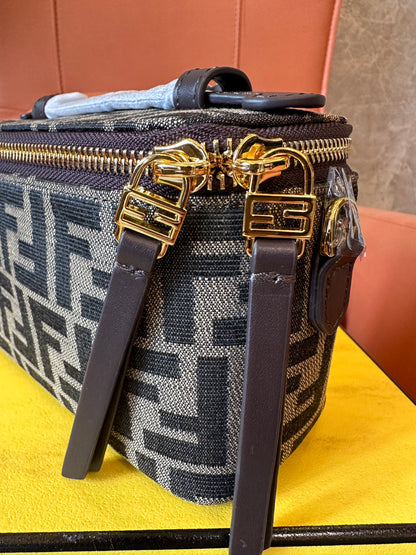 Fendi FF Jacquard Mini Vanity Crossbody Bag