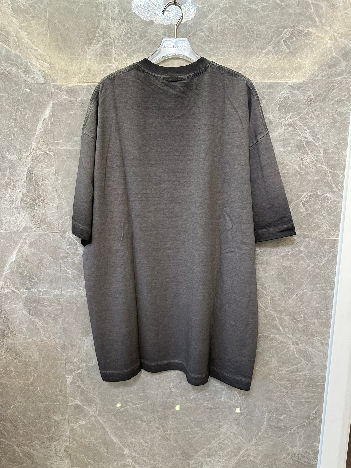 Acne Studios Distressed Logo T-shirt in Faded Black