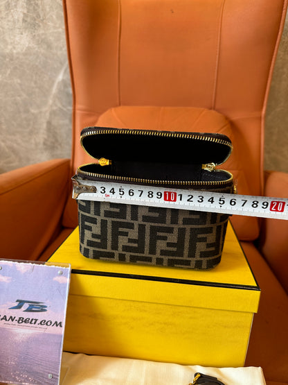 Fendi FF Jacquard Mini Vanity Crossbody Bag